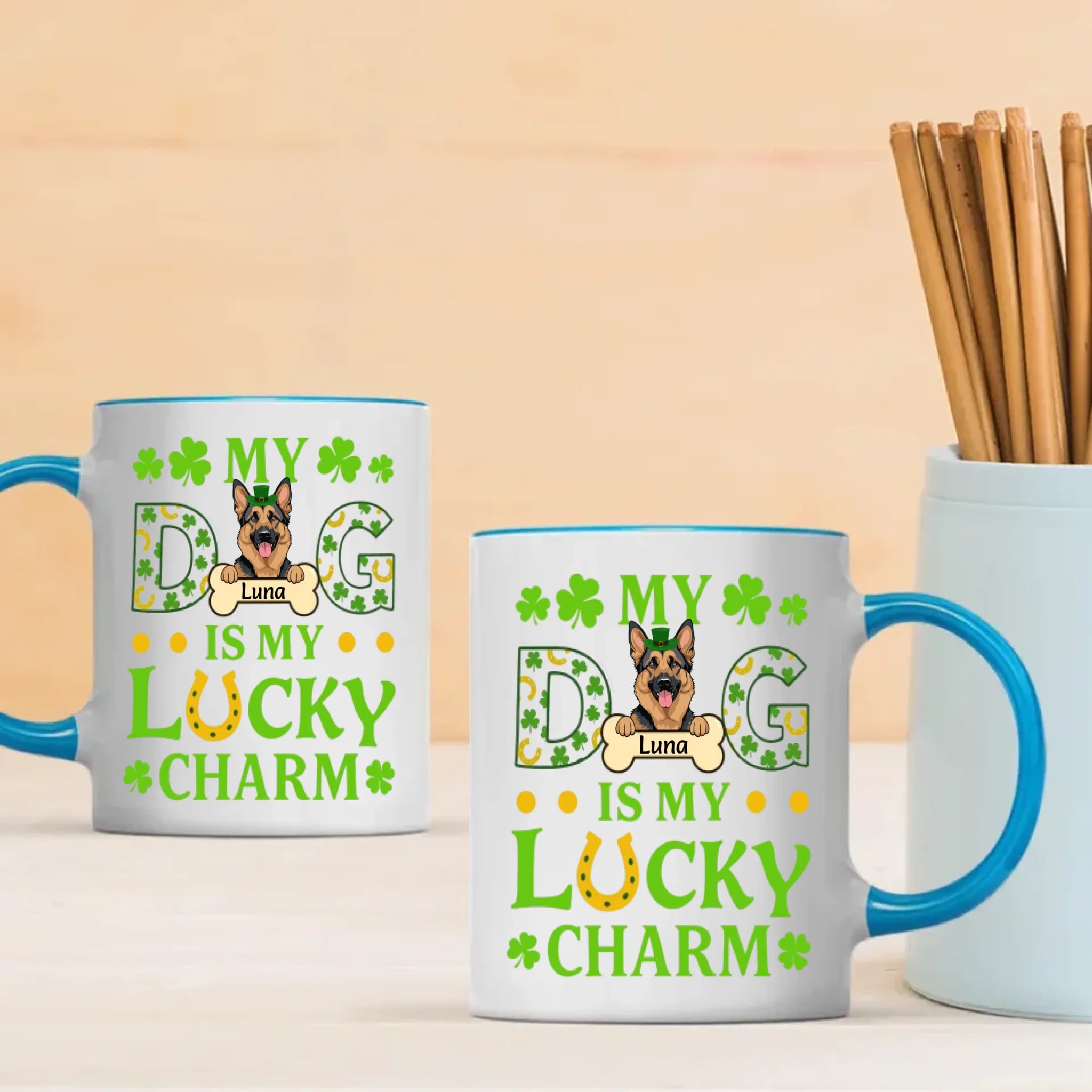 Personalized St. Patrick’s Mug – My Dog Is My Lucky Charm Celebration - 89Prints