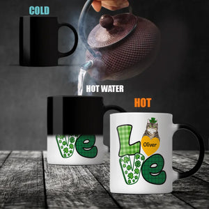 St. Patrick’s Day Custom Dog & Cat Mug – Personalized Shamrock Pet Name Gift – 89Prints