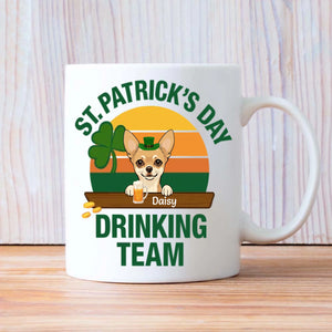 St. Patrick’s Day Drinking Team Dog Mug – Custom Leprechaun Dog Design - 89Prints