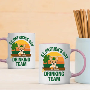 St. Patrick’s Day Drinking Team Dog Mug – Custom Leprechaun Dog Design - 89Prints