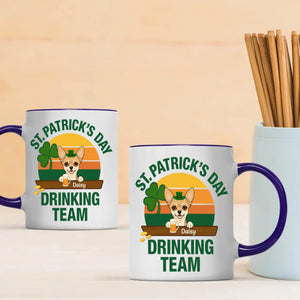 St. Patrick’s Day Drinking Team Dog Mug – Custom Leprechaun Dog Design - 89Prints