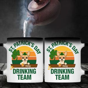 St. Patrick’s Day Drinking Team Dog Mug – Custom Leprechaun Dog Design - 89Prints
