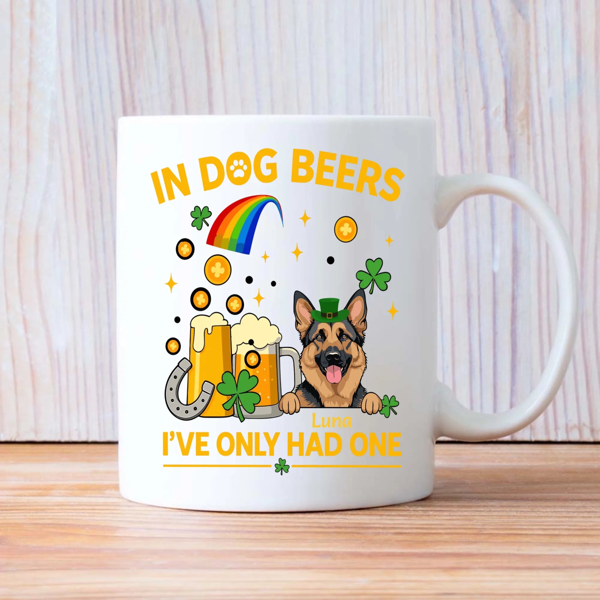 Lucky Leprechaun Dog Mug – St. Patrick’s Day Coffee Cup for Dog Lovers - 89Prints