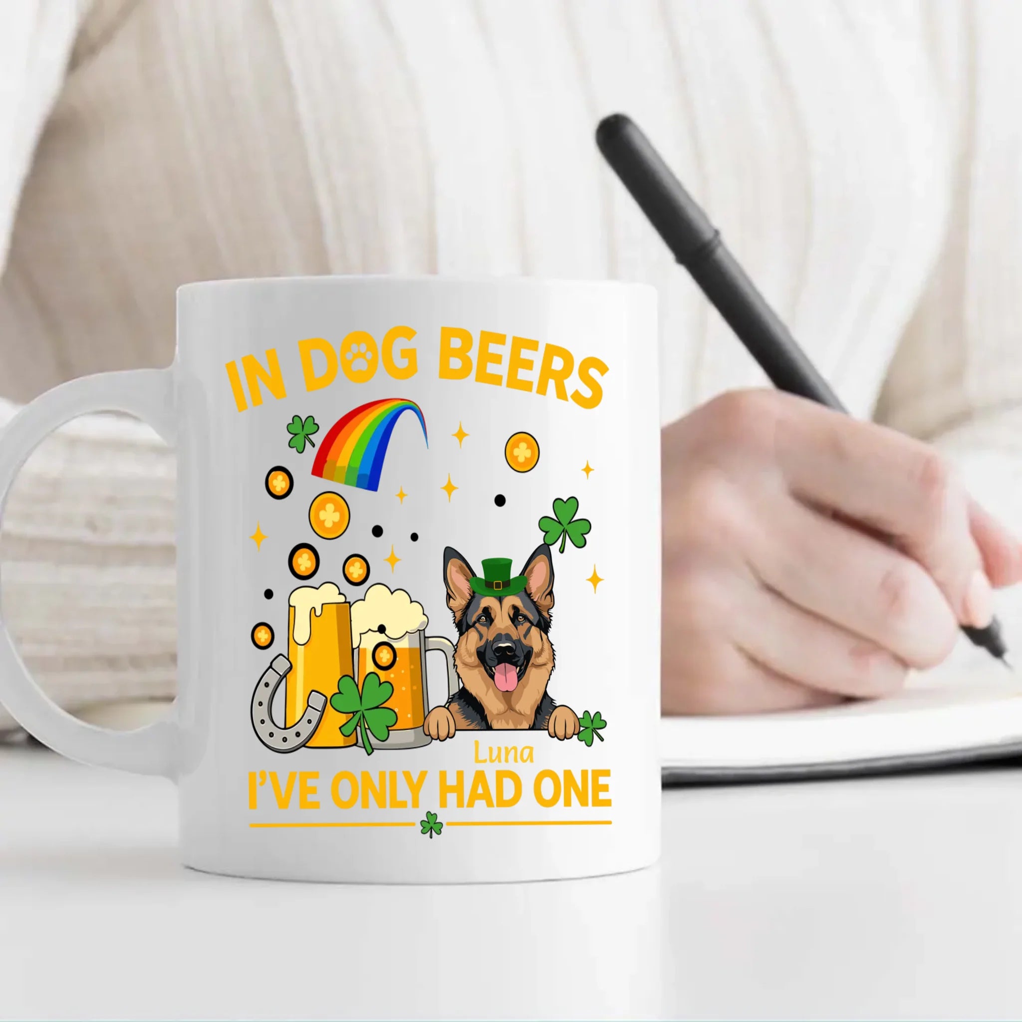Lucky Leprechaun Dog Mug – St. Patrick’s Day Coffee Cup for Dog Lovers - 89Prints