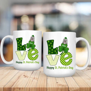 Happy St. Patrick’s Day Dog Mug – Personalized Lucky Shamrock Gift – 89Prints