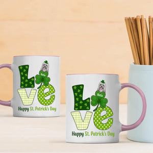 Happy St. Patrick’s Day Dog Mug – Personalized Lucky Shamrock Gift – 89Prints