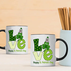 Happy St. Patrick’s Day Dog Mug – Personalized Lucky Shamrock Gift – 89Prints