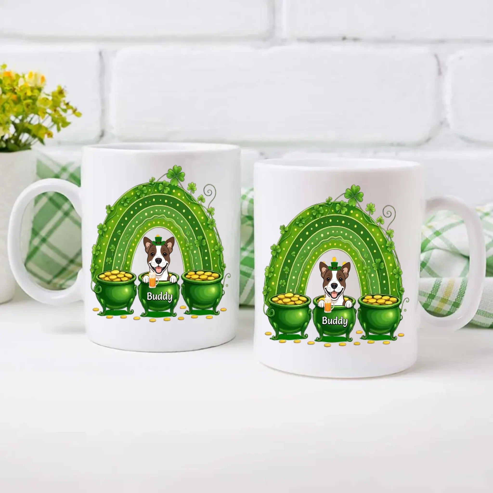 Happy St. Patrick’s Day Rainbow Mug – Personalized Lucky Celebration Gift - 89Prints