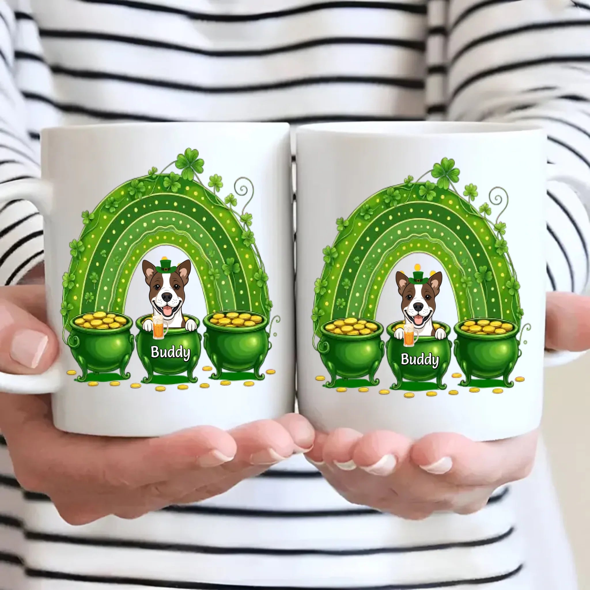 Happy St. Patrick’s Day Rainbow Mug – Personalized Lucky Celebration Gift - 89Prints
