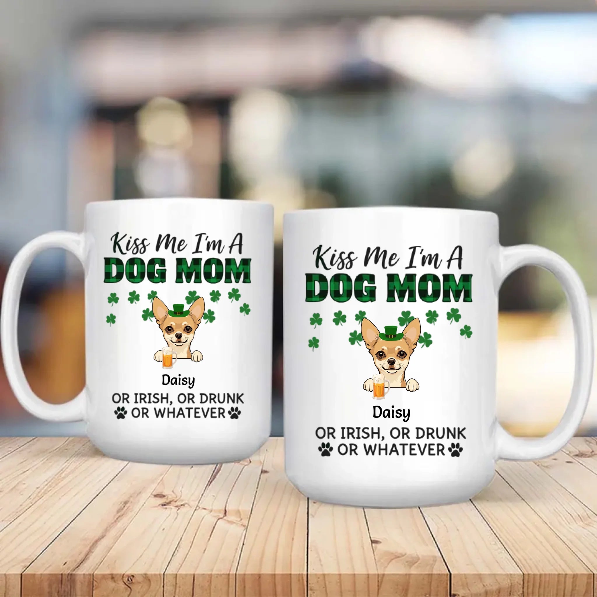 Dog Mom St. Patrick’s Day Mug – Leprechaun Dog & Funny Irish Quote - 89Prints