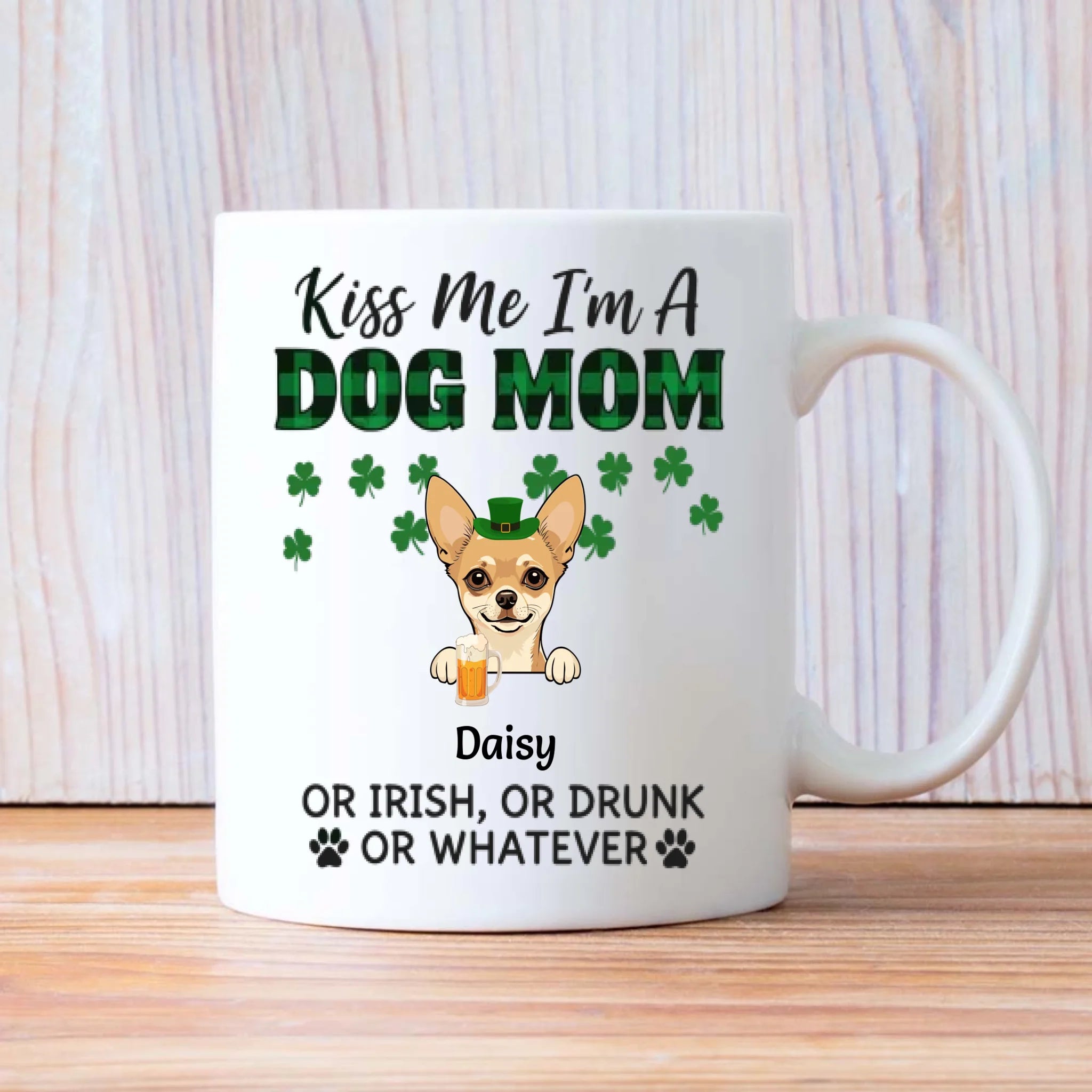 Dog Mom St. Patrick’s Day Mug – Leprechaun Dog & Funny Irish Quote - 89Prints