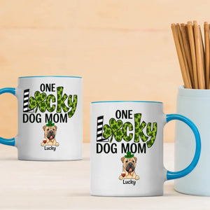 One Lucky Dog Mom Magic Mug – St. Patrick’s Day Leprechaun Dog Design - 89Prints