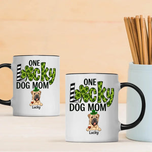 One Lucky Dog Mom Magic Mug – St. Patrick’s Day Leprechaun Dog Design - 89Prints