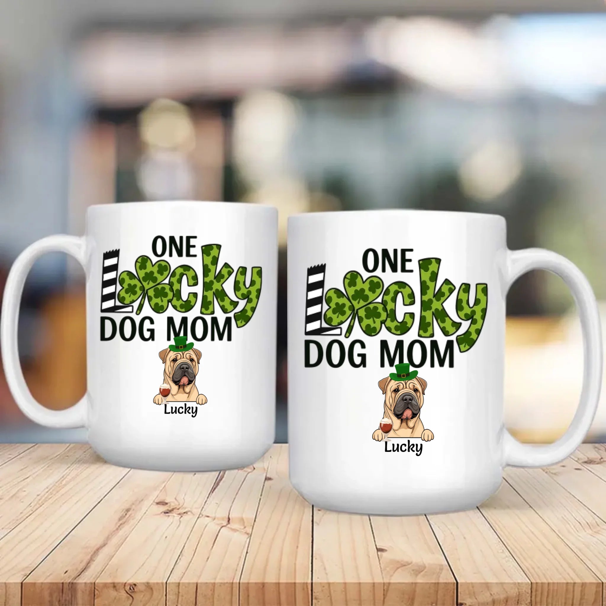 One Lucky Dog Mom Magic Mug – St. Patrick’s Day Leprechaun Dog Design - 89Prints