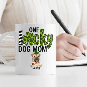One Lucky Dog Mom Magic Mug – St. Patrick’s Day Leprechaun Dog Design - 89Prints