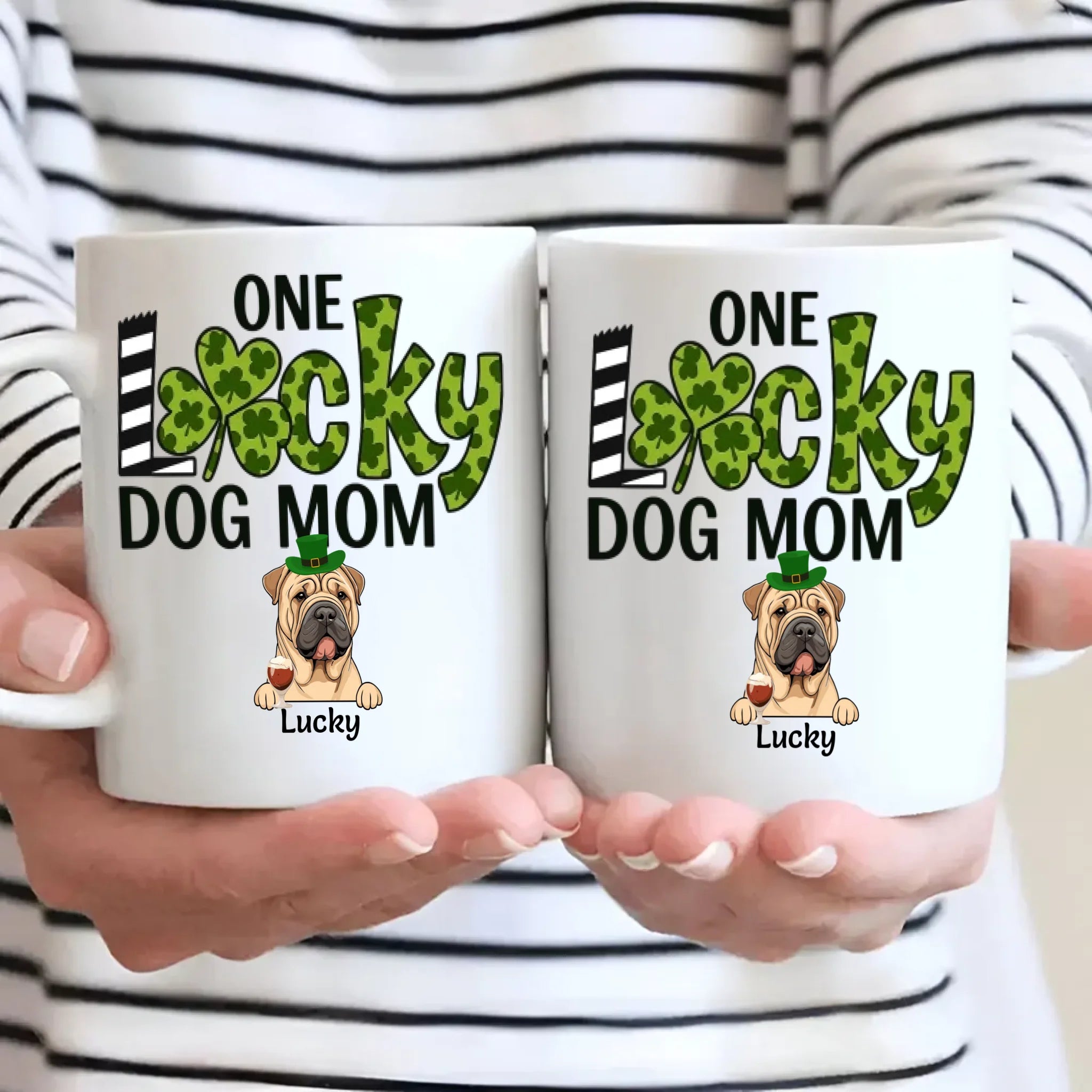 One Lucky Dog Mom Magic Mug – St. Patrick’s Day Leprechaun Dog Design - 89Prints