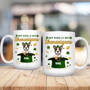 Happy St. Patrick’s Day Dog Mug – Personalized Lucky Shenanigans Gift | 89Prints