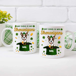 Happy St. Patrick’s Day Dog Mug – Personalized Lucky Shenanigans Gift | 89Prints