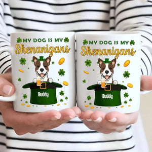 Happy St. Patrick’s Day Dog Mug – Personalized Lucky Shenanigans Gift | 89Prints