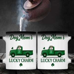 Dog Mom’s Lucky Charm Mug – Personalized Green Truck Cup with Dog Graphic - 89Prints