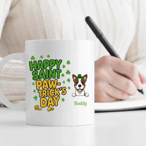 Custom Dog Dad Mug – “One Lucky Daddy” Heat-Reveal Cup for St Patrick’s Day - 89Prints