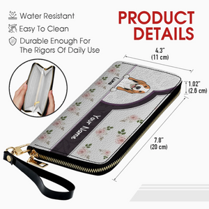 Rose Personalized Pet Wallet – Custom Dog & Cat Portrait Wallet | 89Prints