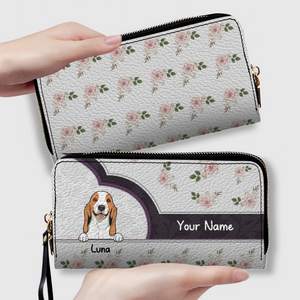 Rose Personalized Pet Wallet – Custom Dog & Cat Portrait Wallet | 89Prints