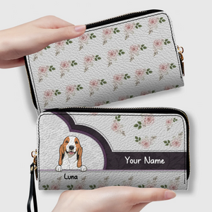 Rose Personalized Pet Wallet – Custom Dog & Cat Portrait Wallet | 89Prints