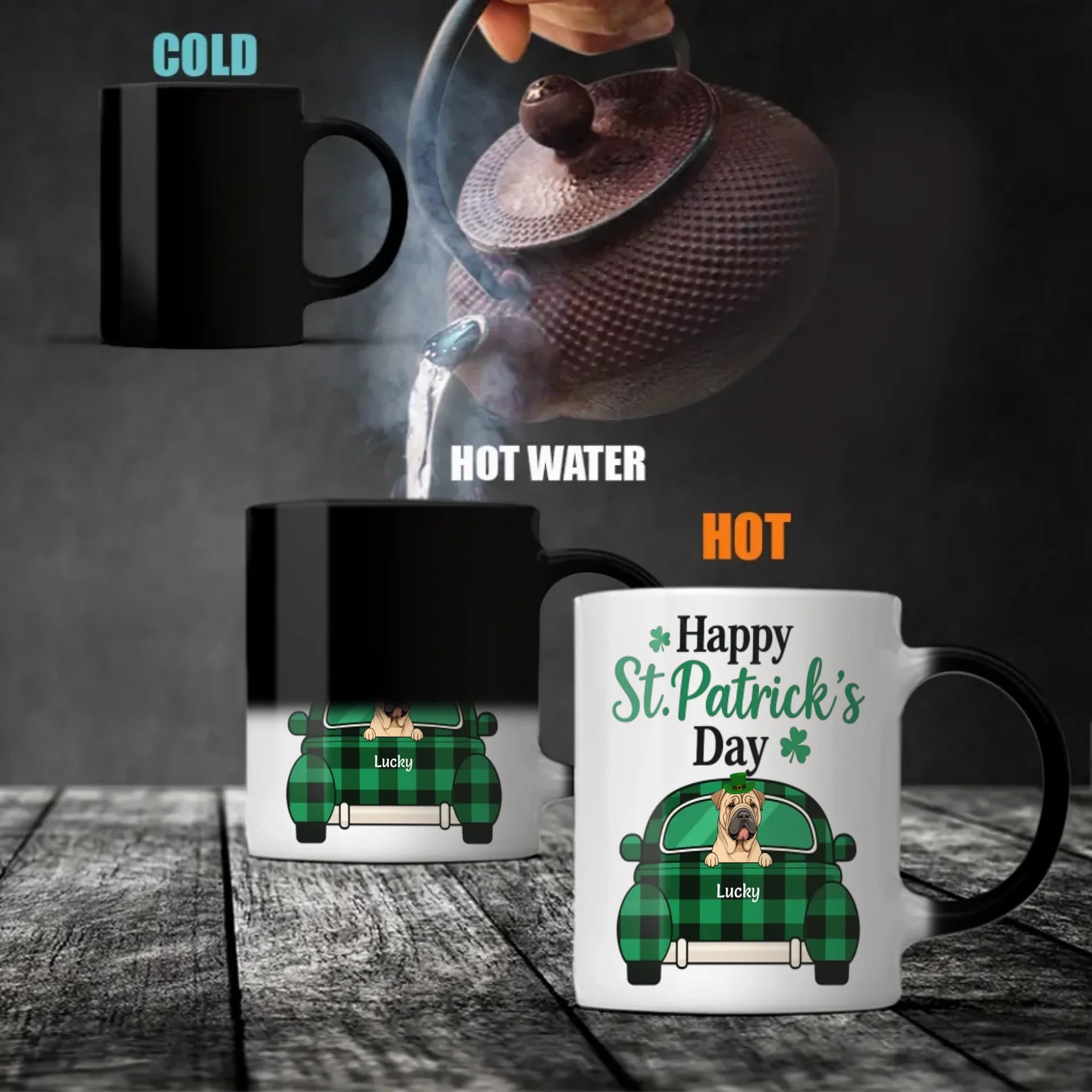 Patrick-Themed Personalized Dog Mug – Funny Custom Dog & Name | 89Prints
