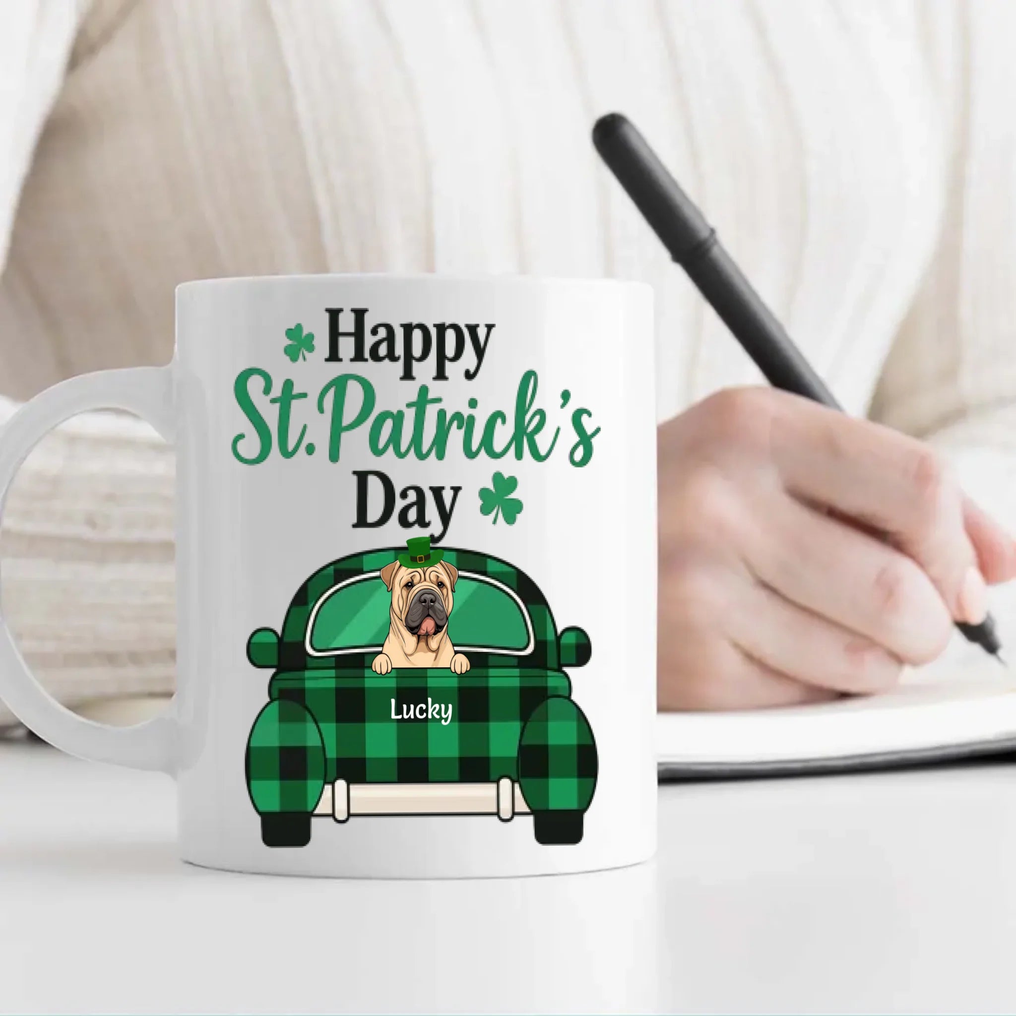 Patrick-Themed Personalized Dog Mug – Funny Custom Dog & Name | 89Prints