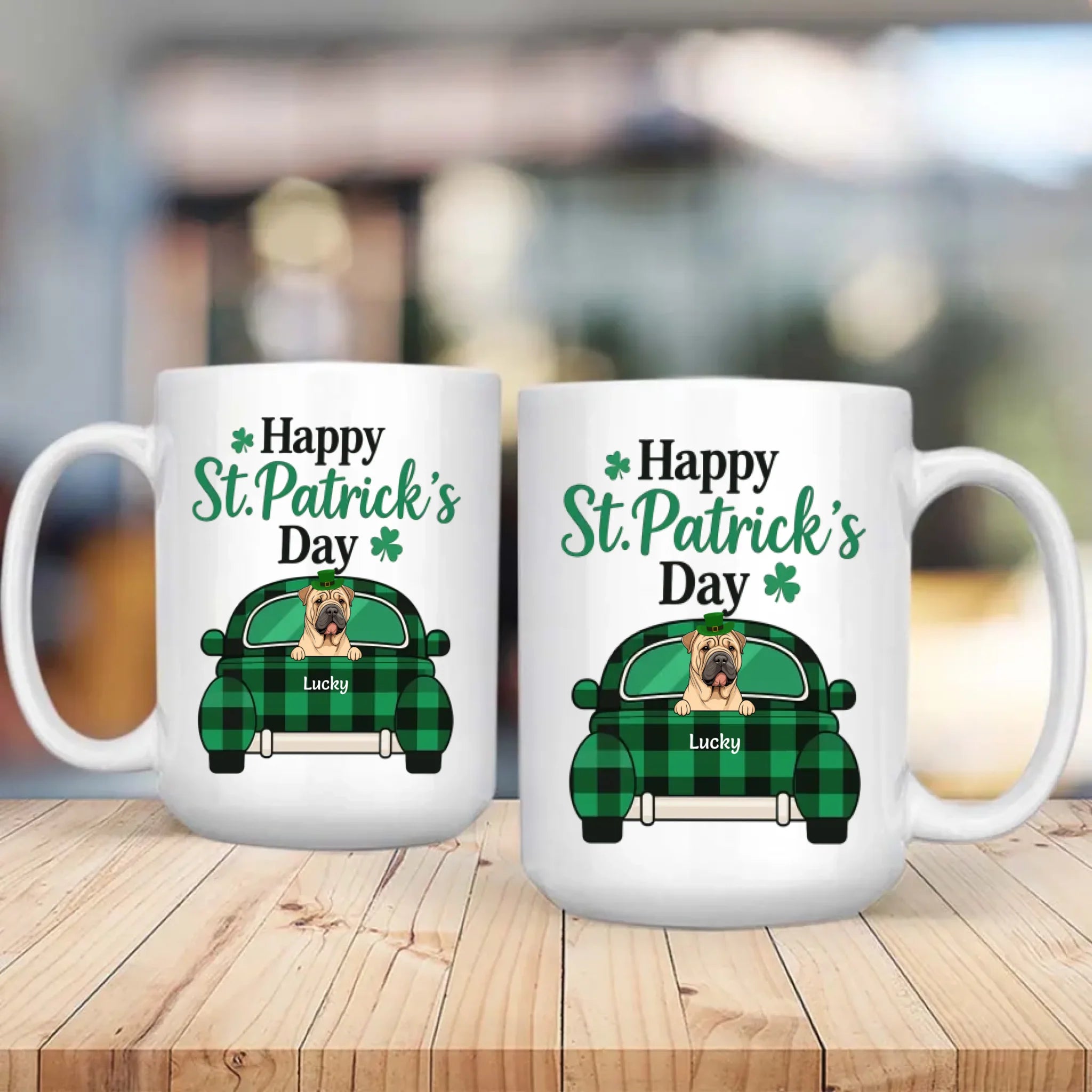 Patrick-Themed Personalized Dog Mug – Funny Custom Dog & Name | 89Prints