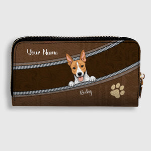Paw Print Personalized Pet Wallet – Custom Dog & Cat Leather Wallets | 89Prints