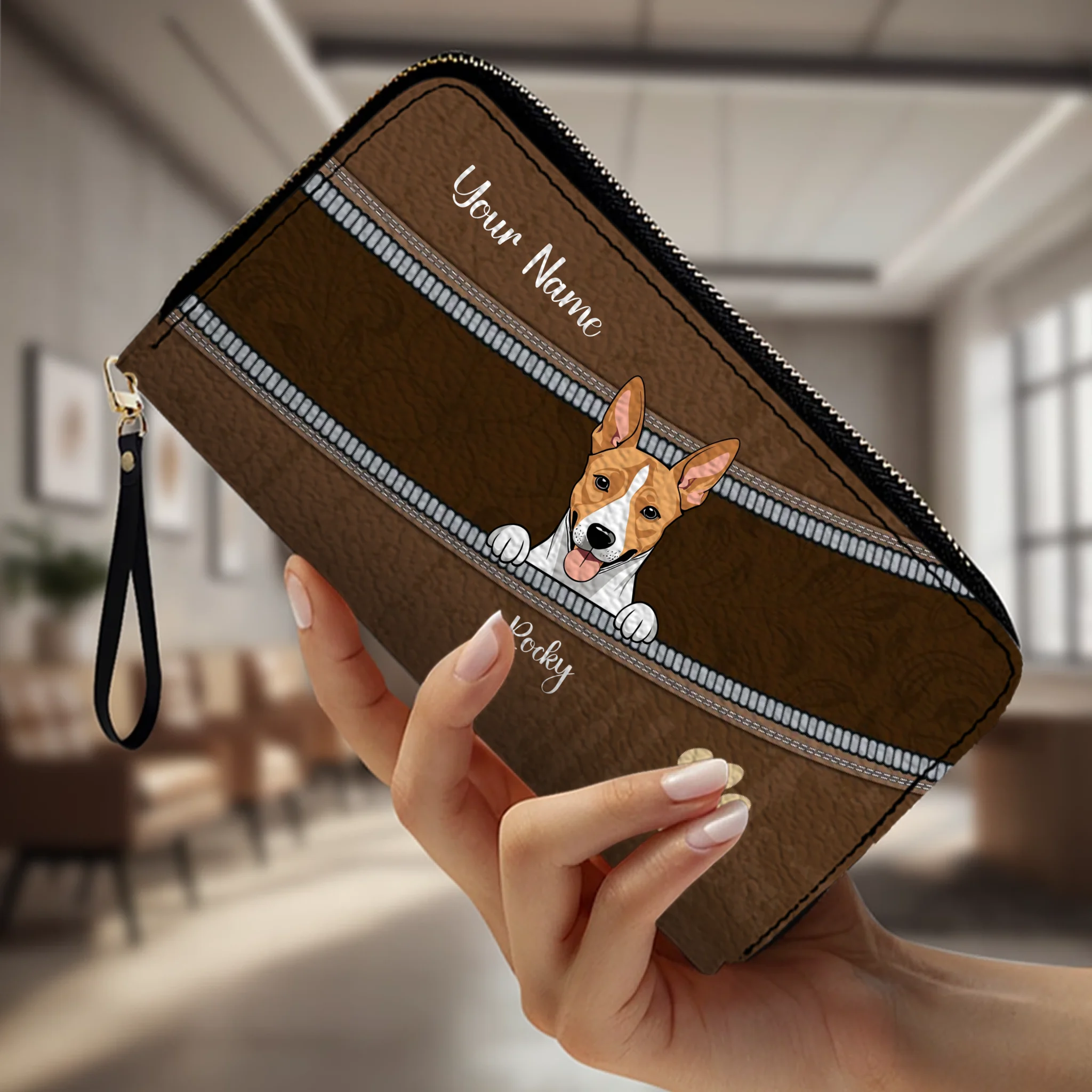 Paw Print Personalized Pet Wallet – Custom Dog & Cat Leather Wallets | 89Prints