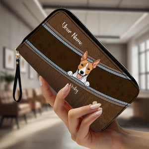 Paw Print Personalized Pet Wallet – Custom Dog & Cat Leather Wallets | 89Prints