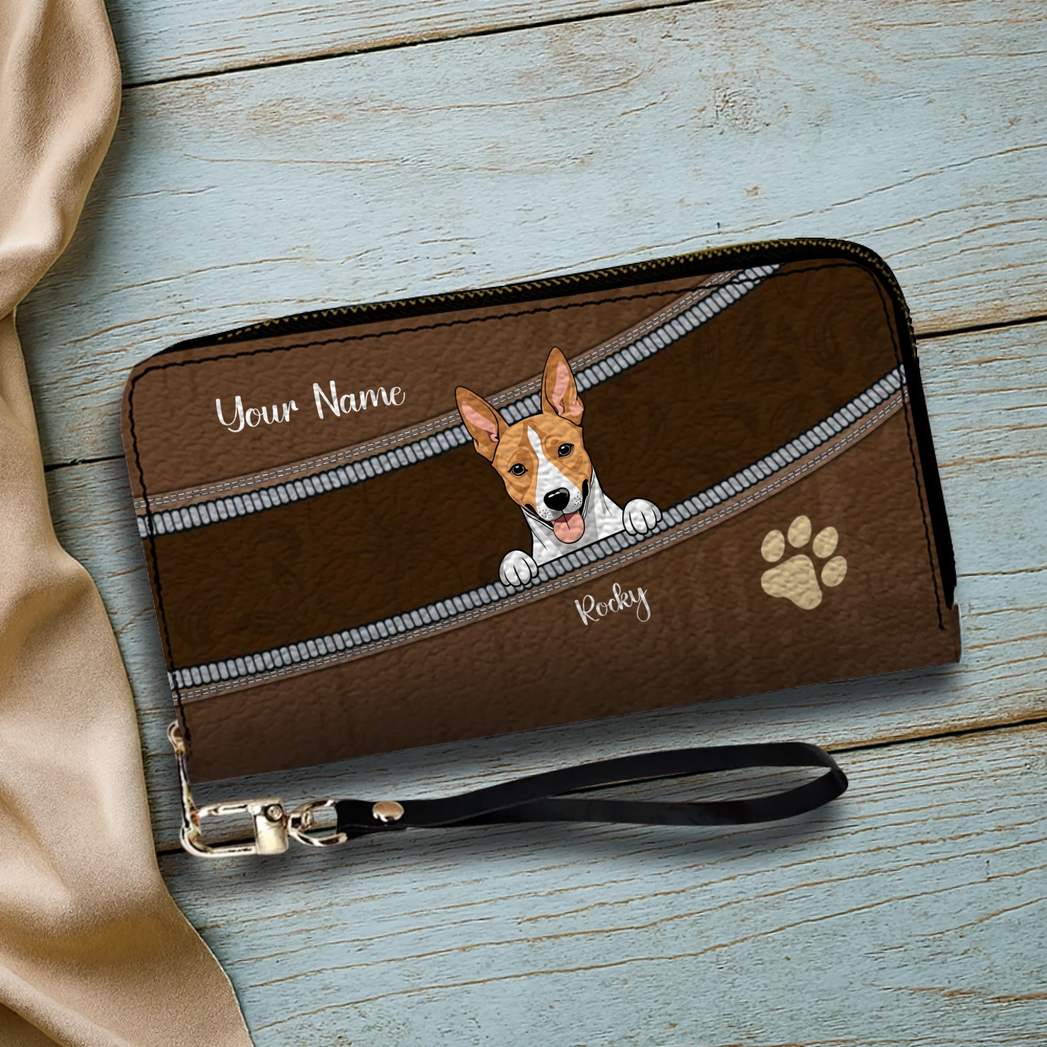 Paw Print Personalized Pet Wallet – Custom Dog & Cat Leather Wallets | 89Prints