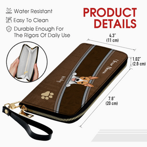 Paw Print Personalized Pet Wallet – Custom Dog & Cat Leather Wallets | 89Prints