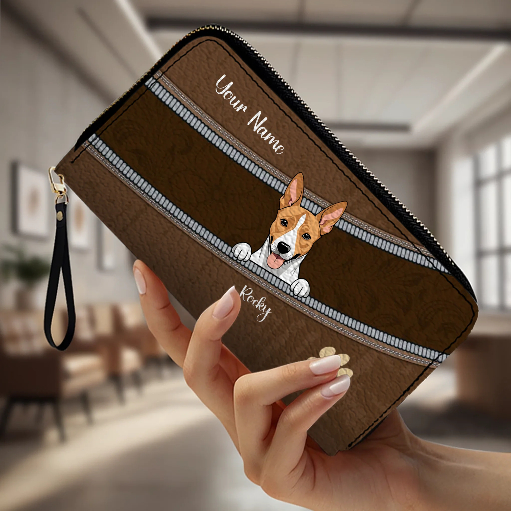 Paw Print Personalized Pet Wallet – Custom Dog & Cat Leather Wallets | 89Prints