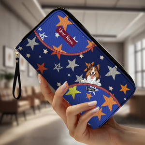 Personalized Gift For Pet Lovers – Star Pattern Dog & Cat Wallet | 89Prints