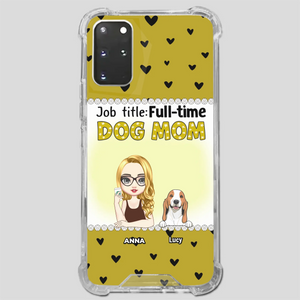 Custom Dog Mom Phone Case with “Full-time Dog Mom” Graphic – Add Your Name - 89Prints
