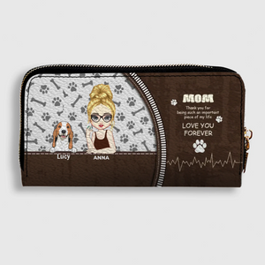Dog Wallet Purse – Custom Person & Dog Clutch Wallet, Cute Dog Zip Purse for Dog Lover Gift - 89Prints