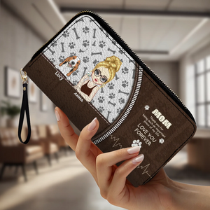 Dog Wallet Purse – Custom Person & Dog Clutch Wallet, Cute Dog Zip Purse for Dog Lover Gift - 89Prints