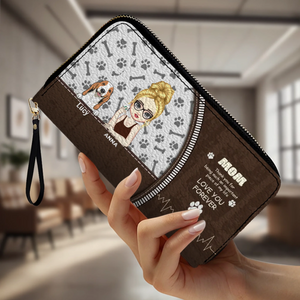 Dog Wallet Purse – Custom Person & Dog Clutch Wallet, Cute Dog Zip Purse for Dog Lover Gift - 89Prints