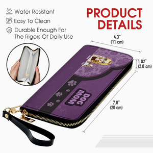 Personalized Pet Lover Wallet for Women – Dog Mom Faux Leather Cartoon Design - 89Prints