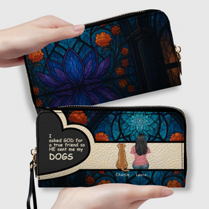 “God Sent Me My Dogs” - Personalized Dog Wallet For Dog Lovers - 89Prints