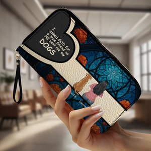 “God Sent Me My Dogs” - Personalized Dog Wallet For Dog Lovers - 89Prints