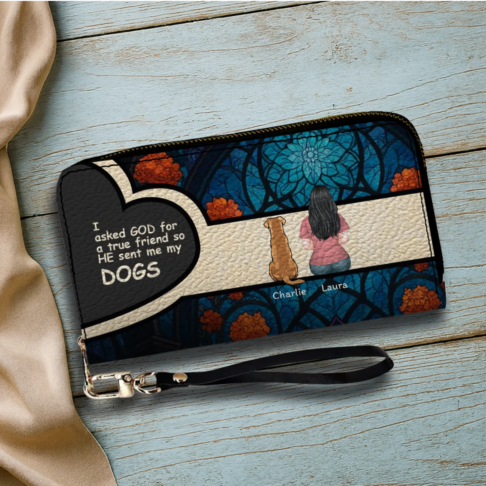 “God Sent Me My Dogs” - Personalized Dog Wallet For Dog Lovers - 89Prints