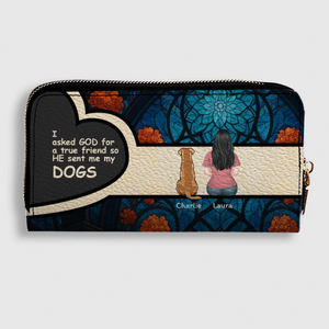 “God Sent Me My Dogs” - Personalized Dog Wallet For Dog Lovers - 89Prints
