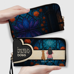 “God Sent Me My Dogs” - Personalized Dog Wallet For Dog Lovers - 89Prints
