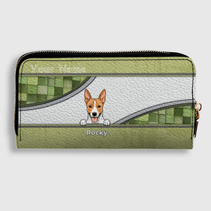 Custom Leather Long Wallet – Personalize 1–5 Dogs, Choose Your Favorite Breeds, Perfect Gift for Dog Lovers - 89Prints