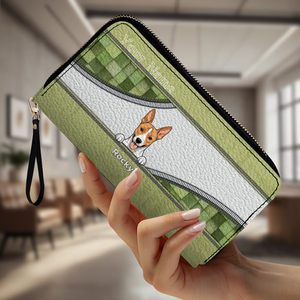 Custom Leather Long Wallet – Personalize 1–5 Dogs, Choose Your Favorite Breeds, Perfect Gift for Dog Lovers - 89Prints